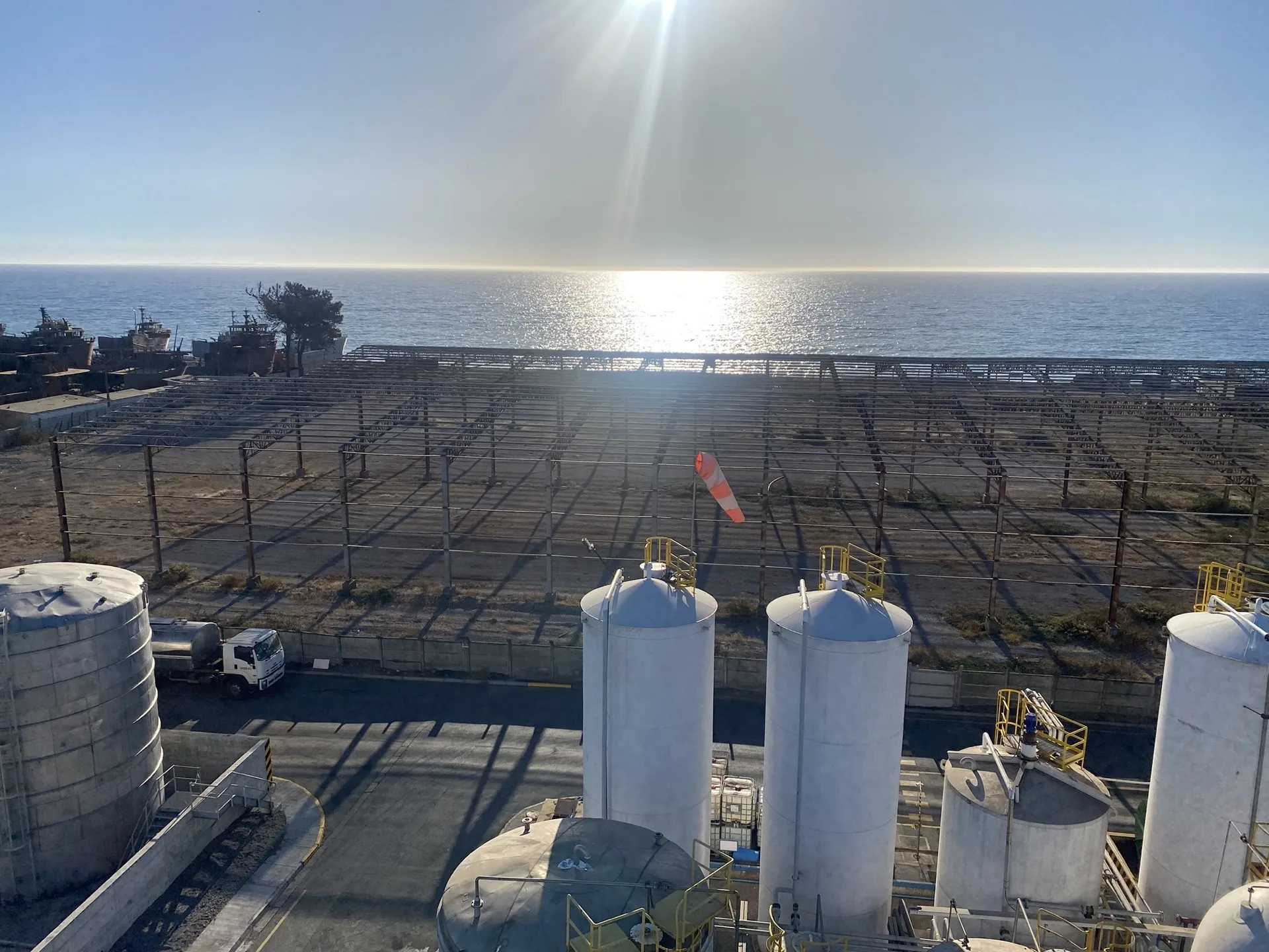 Vista al mar desde planta REBISA